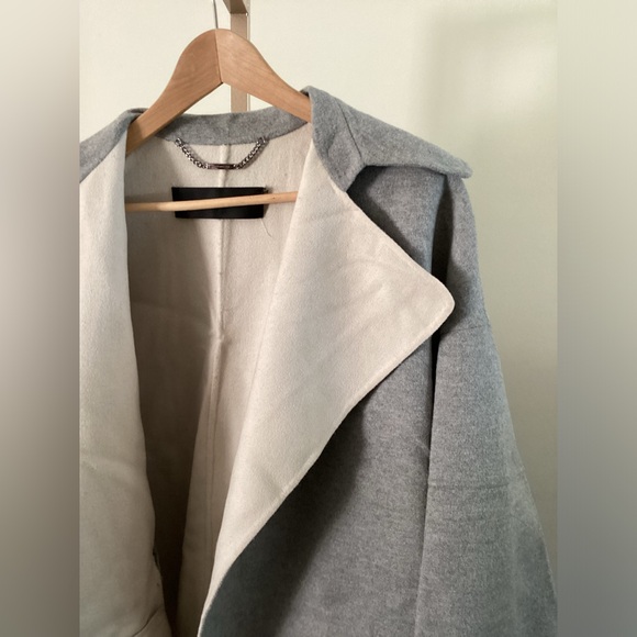 Barbara Bui Sz XL Elegant Gray and Cream Women's Coat - Picture 1 of 7